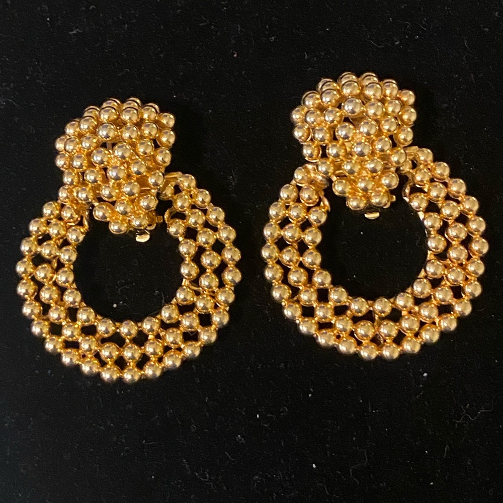 Vintage Fernando Originals FO Inc Gold ton clip ons